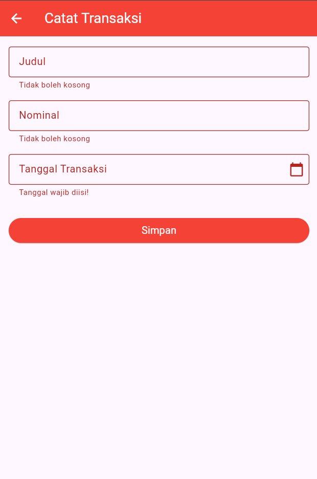 Output form dengan popup date picker